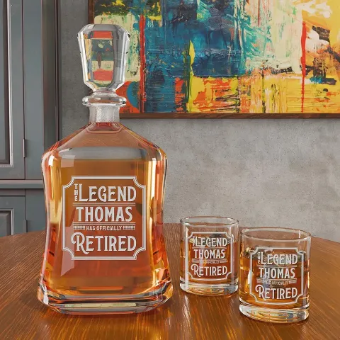 Personalized Decanter for Retirement