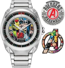  Eco-Drive Marvel Avengers Watch and Pin Gift Set