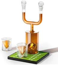  Football Decanter Set with 2 Glasses